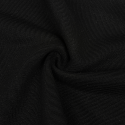 Ткань Футер 3-х нитка, Петля, цвет Черный (на отрез)  в Новом Уренгое