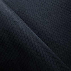 Ткань Оксфорд 300D PU Рип-Стоп СОТЫ, цвет Черный (на отрез)  в Новом Уренгое