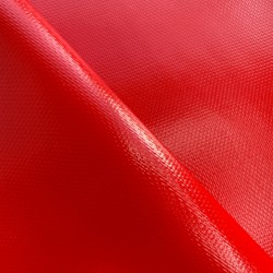 Ткань ПВХ 600 гр/м2 плотная, Красный (Ширина 150см), на отрез  в Новом Уренгое