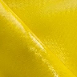 Ткань ПВХ 600 гр/м2 плотная, Жёлтый (Ширина 150см), на отрез  в Новом Уренгое