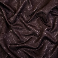 Ткань Блэкаут для штор &quot;Ледовое тиснение цвет Темно-Коричневый&quot; (на отрез)  в Новом Уренгое