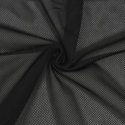 Трикотажная Сетка 75 г/м2, цвет Черный (на отрез)  в Новом Уренгое