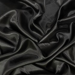 Ткань Атлас-сатин, цвет Черный (на отрез)  в Новом Уренгое