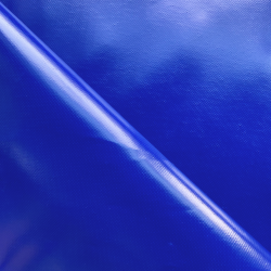 Ткань ПВХ 450 гр/м2, Синий (Ширина 160см), на отрез  в Новом Уренгое