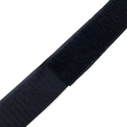 Контактная лента 40мм (38мм) цвет Черный (велькро-липучка, на отрез)  в Новом Уренгое